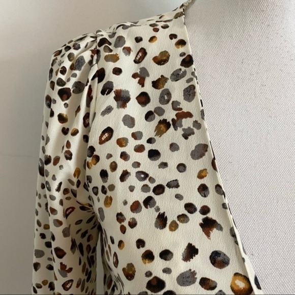 JOA • Leopard Print Wrap Blouse - Picture 5 of 7